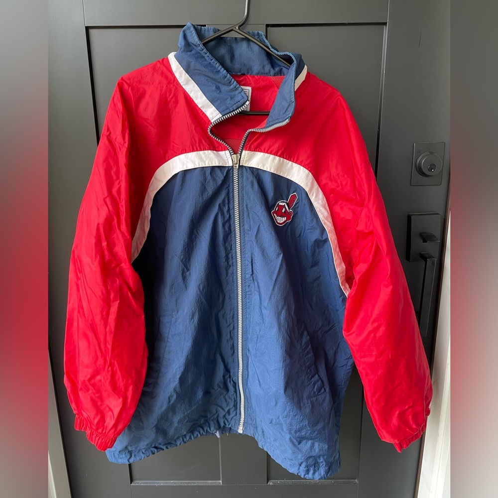 Vintage MLB Windbreaker - Genuine Merchandise by Starter Indians Baseball